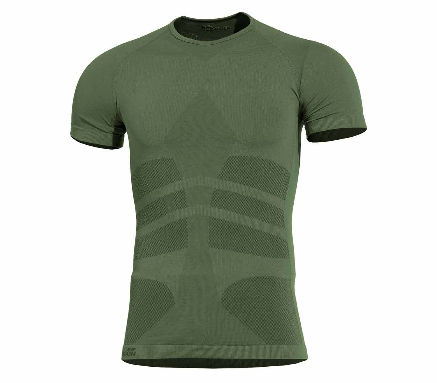 Camiseta Termica Pentagon Plexis Manga Corta Verde Camo