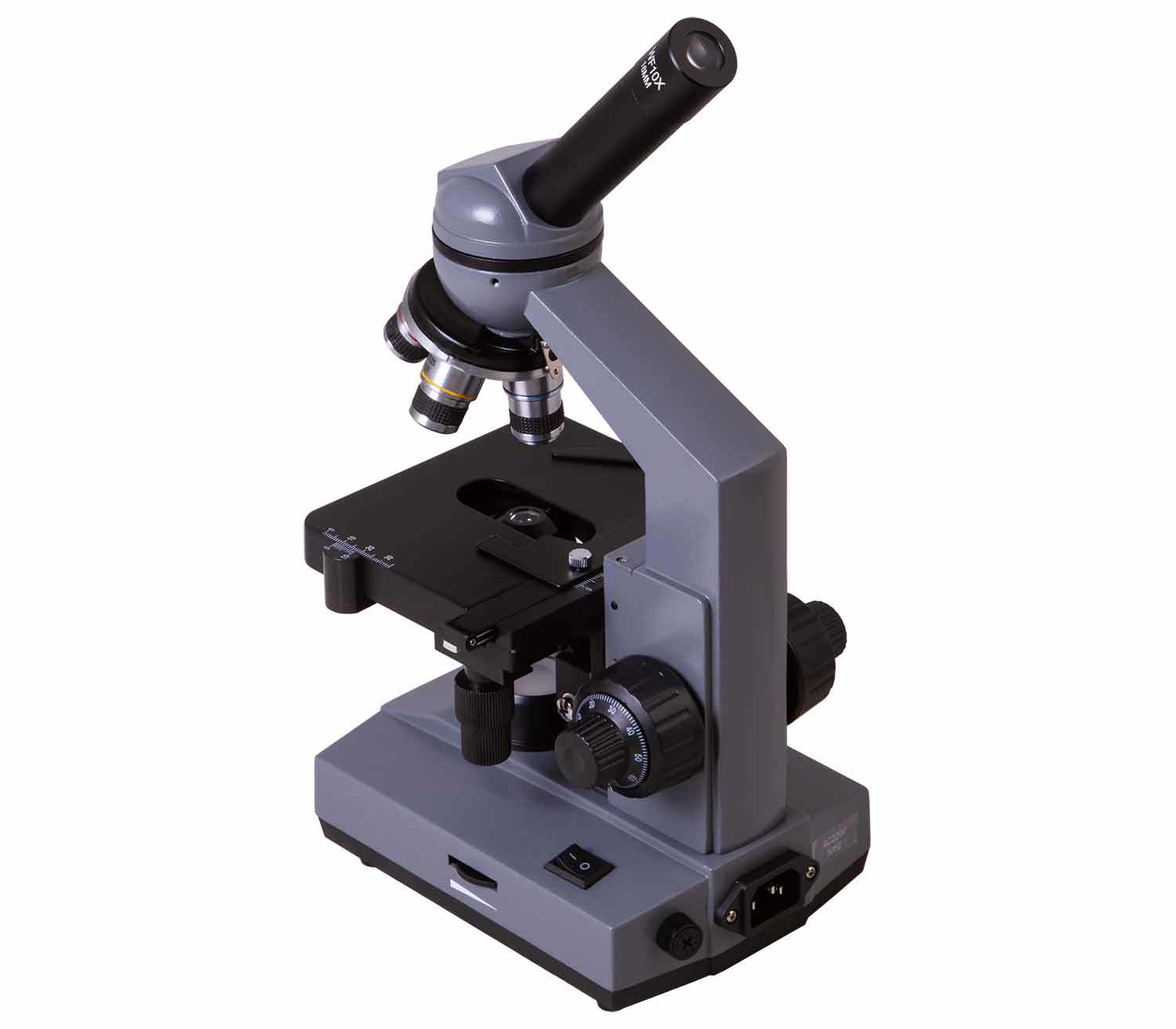 Microscopio Monocular Biológico Levenhuk 320 BASE diagonal