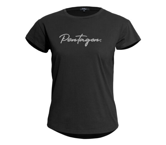 Camiseta Pentagon Whisper Ladies Calligraphy Negro