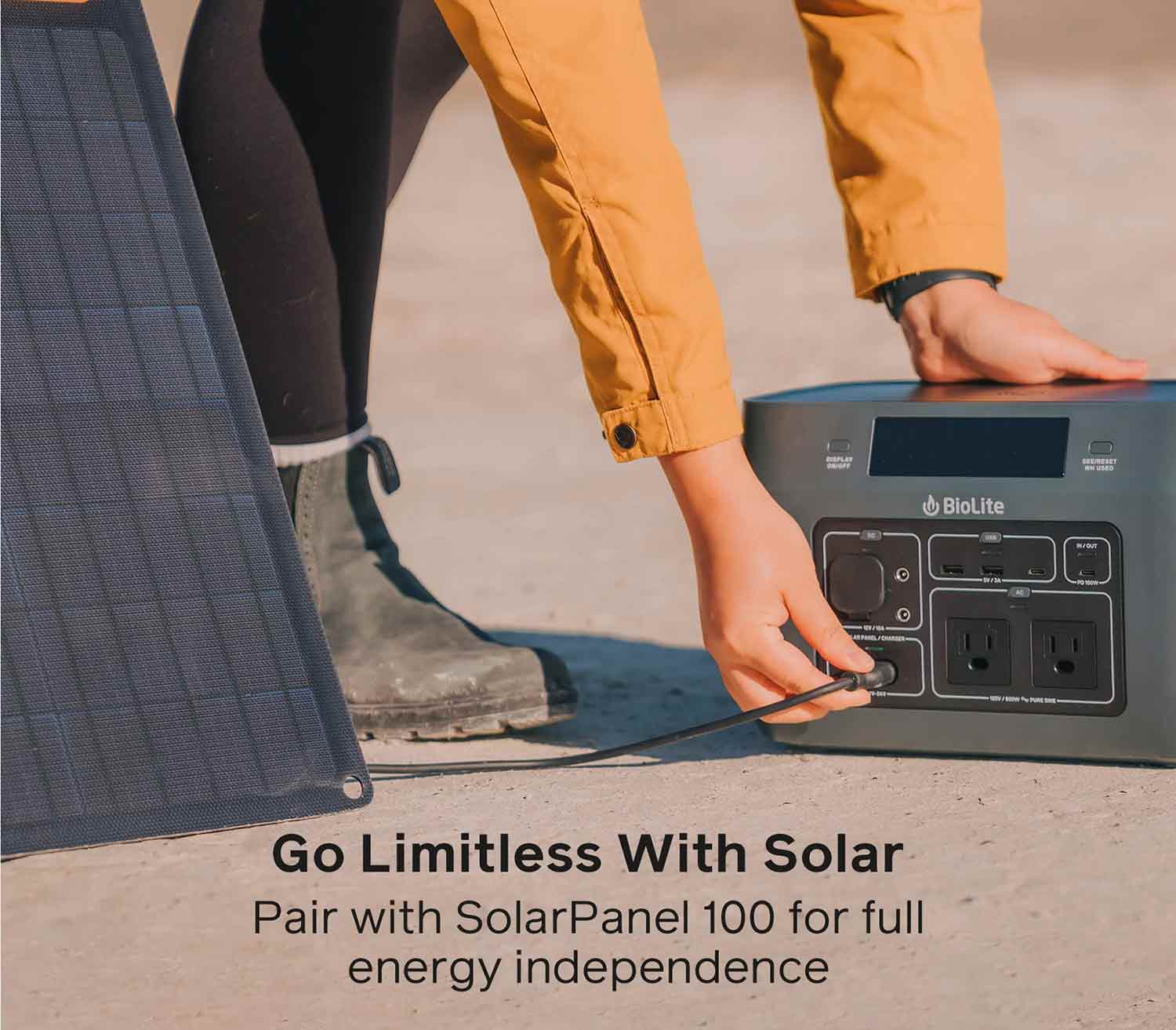 Power Bank BioLite BaseCharge 600 con panel solar