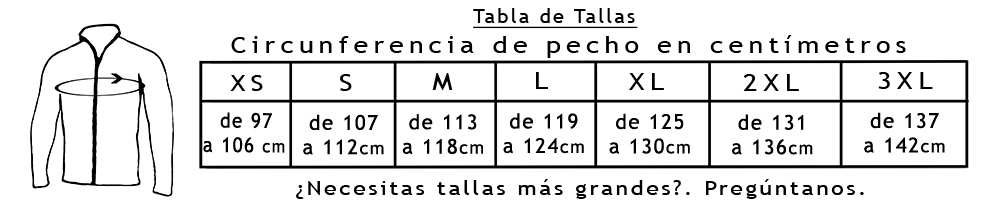 Tabla Chaquetas M118-2XL136